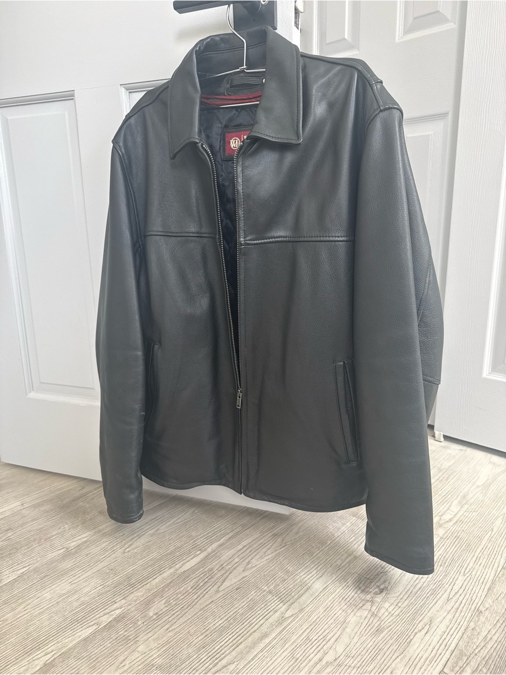 Wilson’s Leather Men’s Black Genuine Leather Jacket Full Zip Size L - Picture 6 of 6